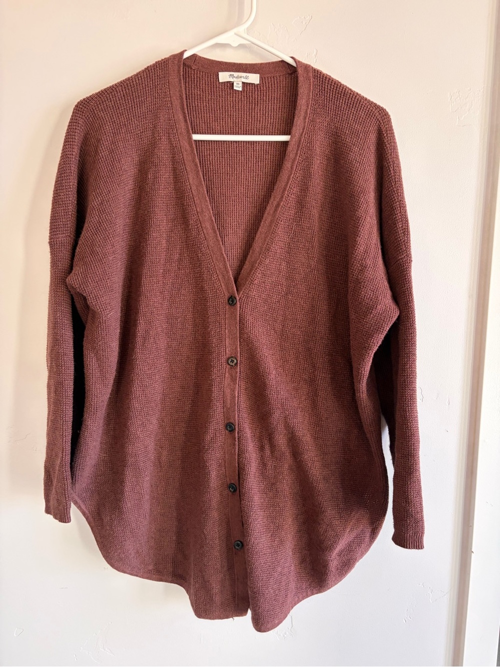 Madewell Button-Front V-Neck Cardigan Sweater